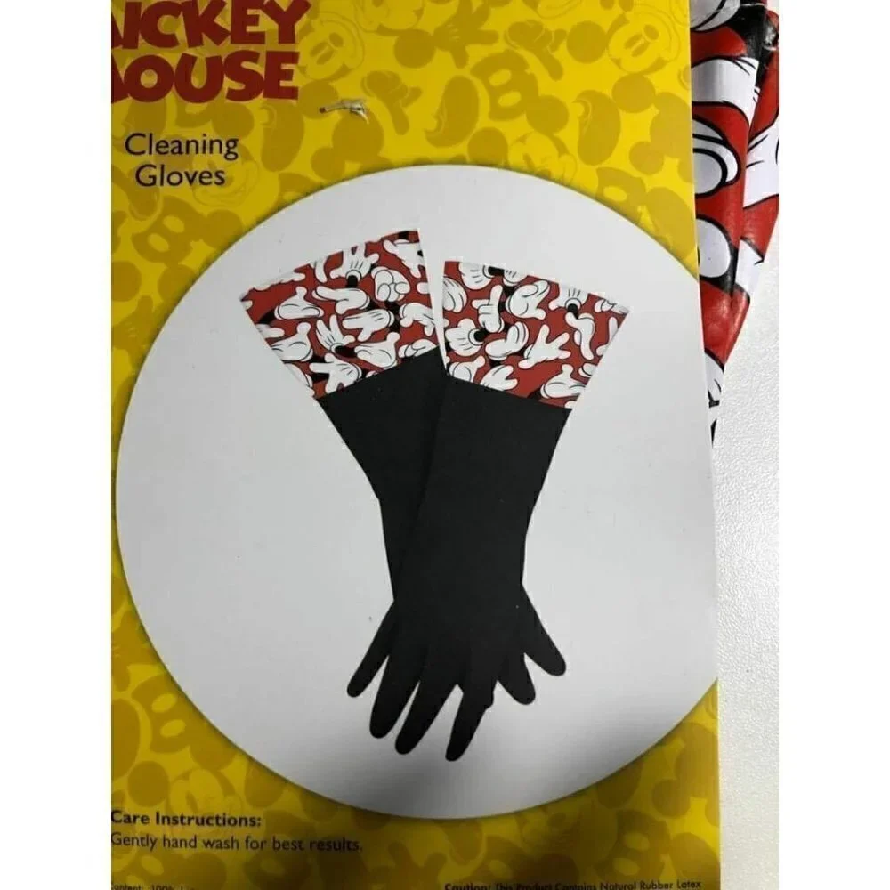 🛒$9 Disney Mickey Mouse Rubber Cleaning Gloves NEW #2231-5B